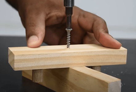 Screw from the back of the wood