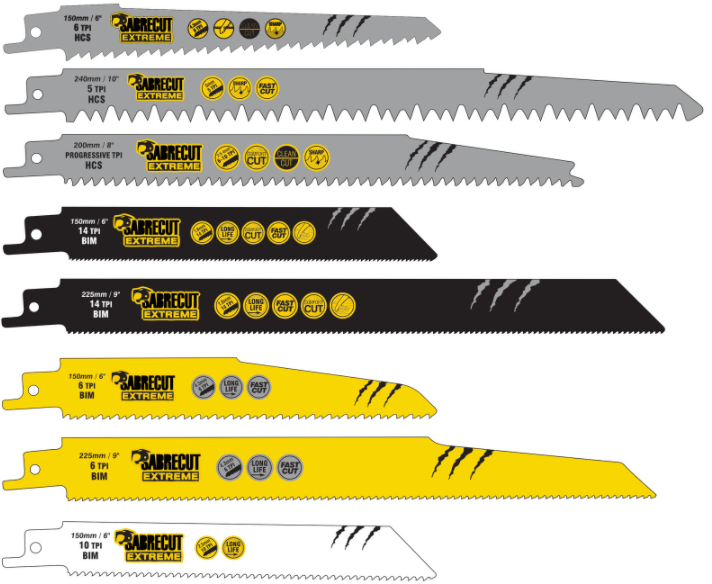 Image showing different blades of Reciprocating saw 